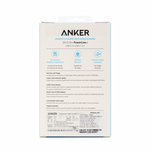 Data kabl ANKER A8187 PD crveni 0.9m - Image 3