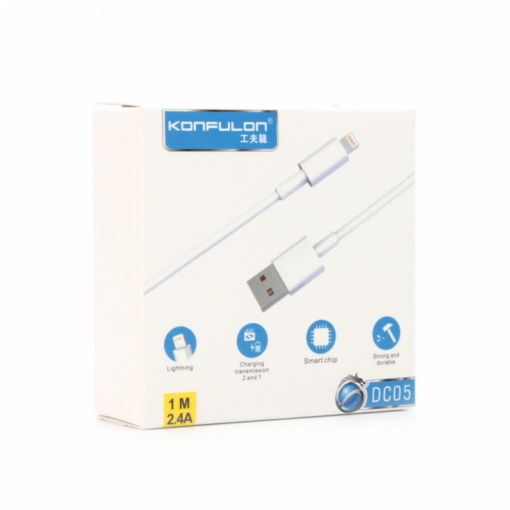 Data kabl KONFULON DC05 za iphone lightning beli 1m - Image 4