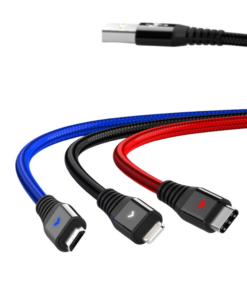 Data kabl KONFULON DC08, 2.4A, 3u1 USB na micro, lightning, Type C 1.2m