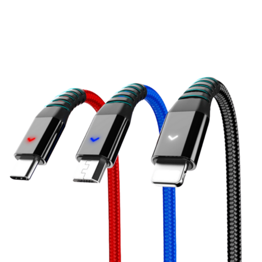 Data kabl KONFULON DC08, 2.4A, 3u1 USB na micro, lightning, Type C 1.2m - Image 2
