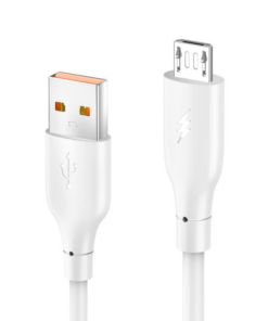 Data kabl KONFULON DC63, 3A, USB na micro USB beli 1m