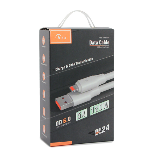 Data kabl KONFULON DL24, 5A, 120W, USB na iPhone lightning beli 1m - Image 5