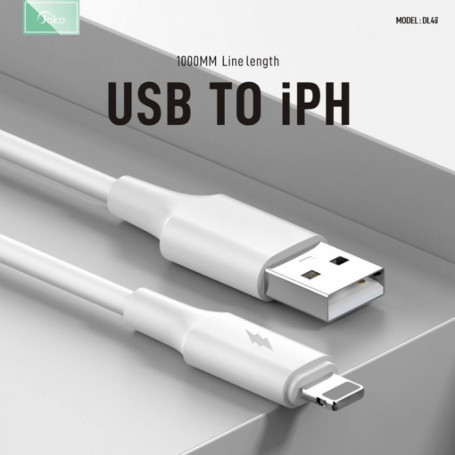 Data kabl KONFULON DL48, 2.4A, USB na iPhone lightning beli 1m - Image 2