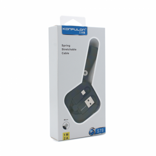 Data kabl KONFULON S79 privezak micro USB crni 1m - Image 2