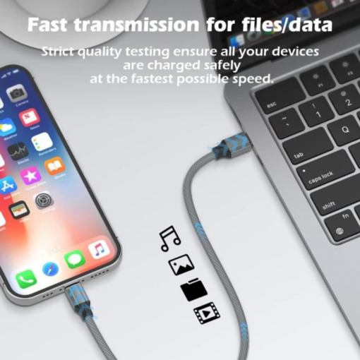 Data kabl LDNIO LC441C 65w, iph15, Type C na Type C sivi 1m - Image 5