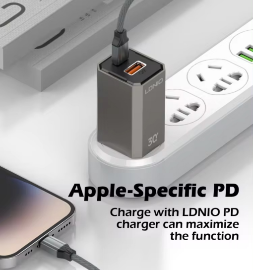 Data kabl LDNIO LC441I 30w, Type C na iPhone lightning sivi 1m - Image 3