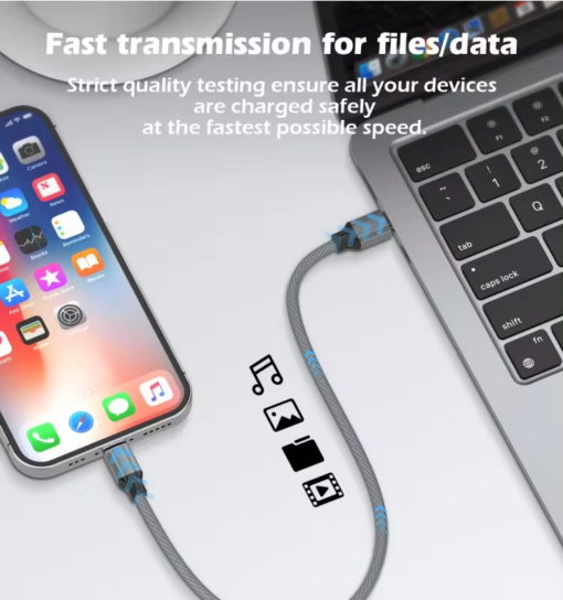 Data kabl LDNIO LC441I 30w, Type C na iPhone lightning sivi 1m - Image 5