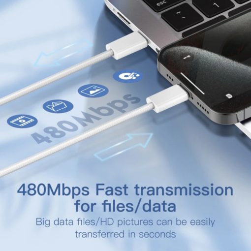 Data kabl LDNIO LC901-I 30W Type C na Lightning beli 1m - Image 2