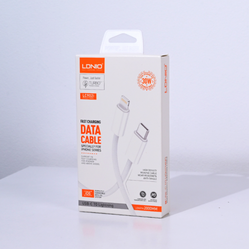 Data kabl LDNIO LC902-I 30W Type C na Lightning beli 2m - Image 2