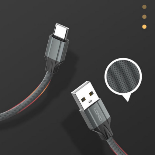 Data kabl LDNIO LS441 iPhone lightning sivi 1m - Image 3
