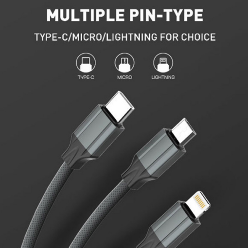 Data kabl LDNIO LS441 iPhone lightning sivi 1m - Image 4