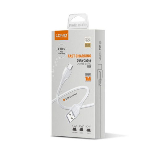 Data kabl LDNIO LS541 2.1A micro USB beli 1m - Image 2
