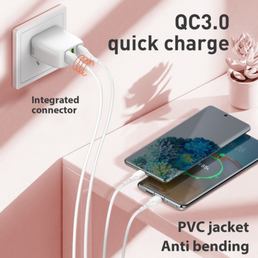 Data kabl LDNIO LS841 25W Fast micro USB beli 1m - Image 2