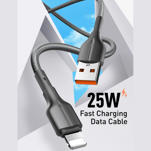 Data kabl LDNIO LS851 25W Fast iPhone lightning sivi 1m - Image 2