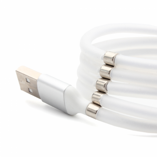 Data kabl magnet micro USB beli - Image 2