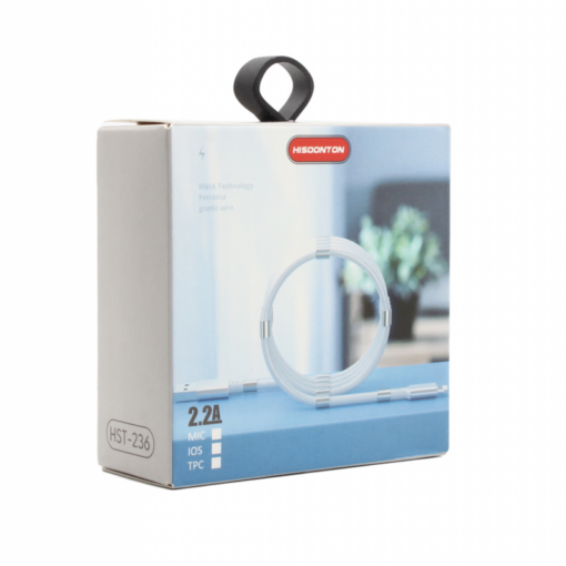 Data kabl magnet micro USB beli - Image 3