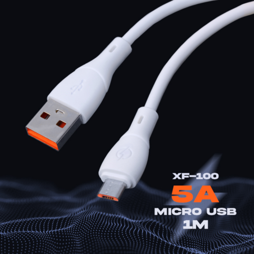 Data kabl micro USB XF-100 5A 1m beli - Image 2