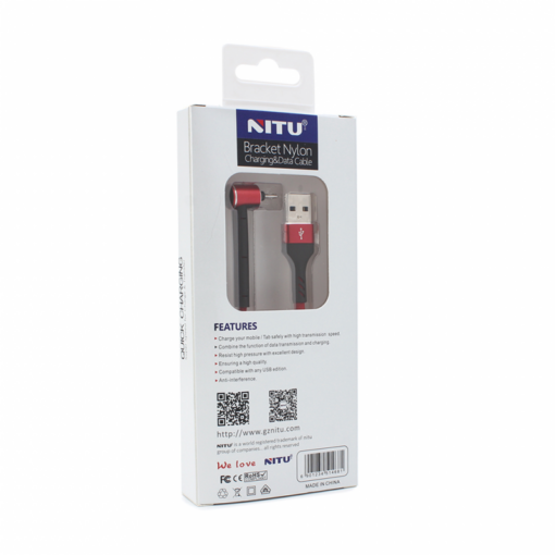 Data kabl NITU UC043 micro USB crveni 1m - Image 2
