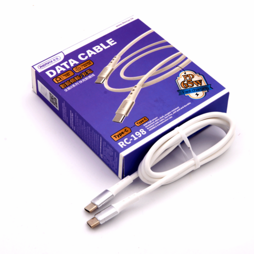 Data kabl REMAX Chaining Series II PD 65W Fast Charging RC-198 Type C na Type C beli - Image 3