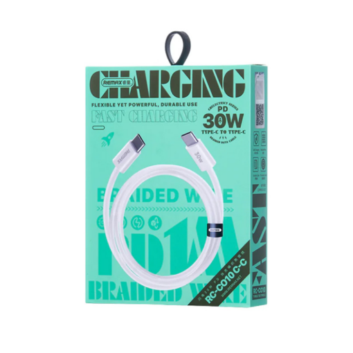 Data kabl REMAX Chelectricy Series 30W PD Fast Charging RC-C010 Type C na Type C beli - Image 4