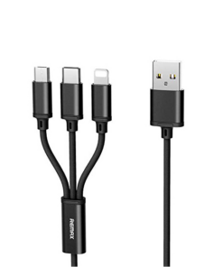 Data kabl REMAX Gition RC-131 3u1 za iPhone Lightning/Micro USB/Type C crni 1m