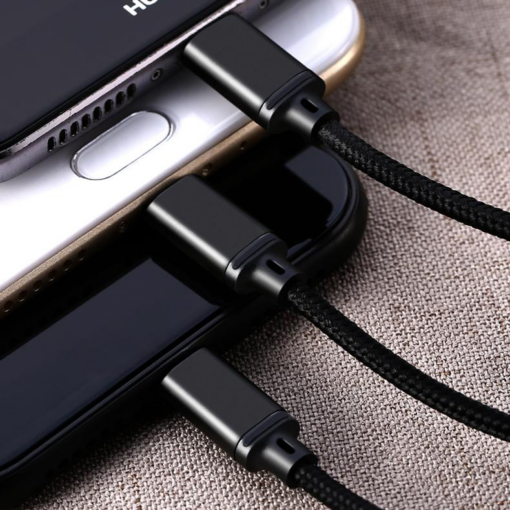 Data kabl REMAX Gition RC-131 3u1 za iPhone Lightning/Micro USB/Type C crni 1m - Image 4