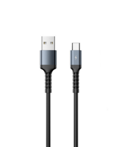 Data kabl REMAX Kayla II RC-C008 2.4 A Elastic TPE Aluminum Type C crni