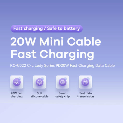 Data kabl REMAX Ledy PD 65W Fast Charging RC-C022 C-C beli 0.3m - Image 2