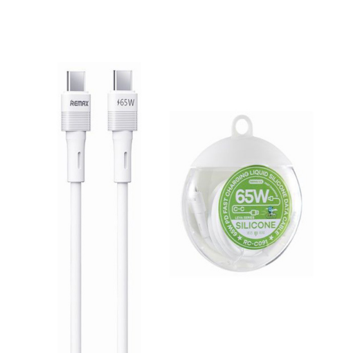Data kabl REMAX Leya Series PD 65W Fast Charging RC-C091 Type C na Type C beli - Image 5