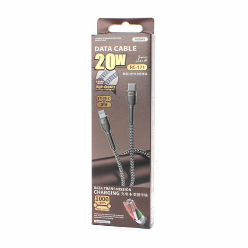 Data kabl REMAX Fast charging 20W PD RC-171 Type C na iPhone lightning srebrni 1m - Image 2