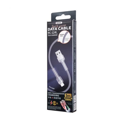 Data kabl REMAX RC-124i  2.4A iPhone lightning sivi - Image 3