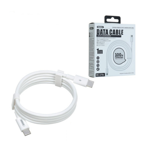 Data kabl REMAX RC-175c 100W PD Fast-charging Type C na Type C beli - Image 4