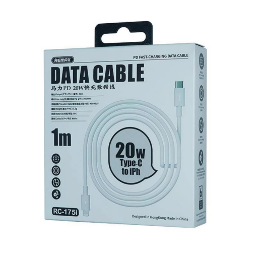 Data kabl REMAX RC-175i PD 20W iPhone Type C na iPhone lightning plavi 1m - Image 2