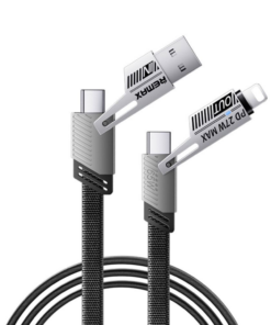 Data kabl REMAX RC-C189 PD 65W, QC 3.0 USB Lightning 27W, 2u1 crni 1m