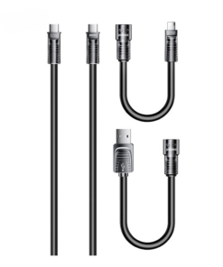 Data kabl REMAX RCC-168 Lyncharge Series 60w 4-in-1 Zinc Alloy  crni