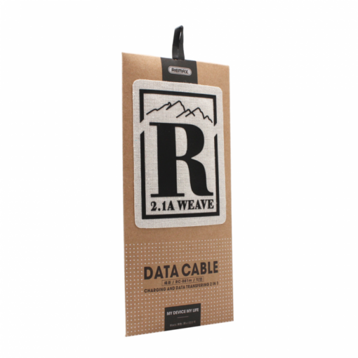 Data kabl REMAX Weave RC-081m micro USB zeleni 1m - Image 2