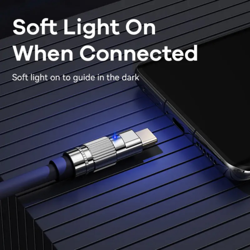 Data kabl REMAX Wefon 100W Zinc-Alloy RC-C055 Type C na Type C sivi - Image 5