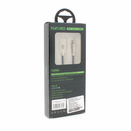 Data kabl T-phox Zinc Holly micro USB 2.4A zlatno-crni 1.2m - Image 2
