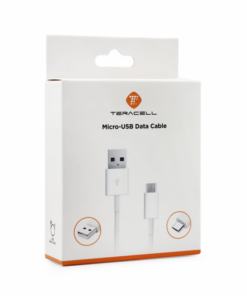 Data kabl Teracell Plus 2.4A micro USB beli 2m