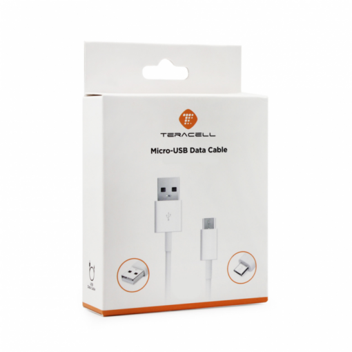 Data kabl Teracell Plus 2.4A micro USB beli 2m
