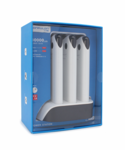 Dock station + 3x back up baterije KONFULON PS01 10000 mAh bele