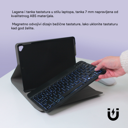 Futrola sa tastaturom i misem za iPad Air/Air 2 crna - Image 5