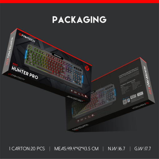 Tastatura Gaming Fantech K511 Hunter Pro crna - Image 5