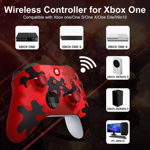 Joypad WIFI kontroler za XBOX One, XBOX X series, PC Windows, PS 3 army crvena - Image 4