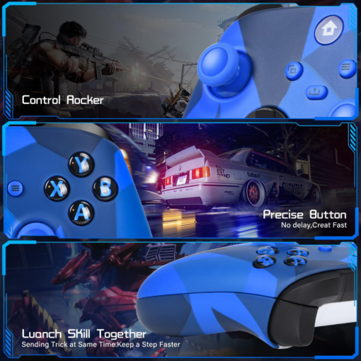 Joypad WIFI kontroler za XBOX One, XBOX X series, PC Windows, PS 3 mermerno plava - Image 4