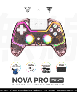 Joypad wireless Fantech WGP14V2 NOVA PRO multiplatform RGB CLEAR sakura