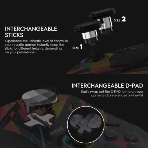 Joypad wireless Fantech WGP15 EOS PRO multiplatform RGB rainbow - Image 2