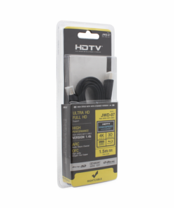 Kabl Flet HDMI na HDMI bakarni 1.5m crni JWD-07