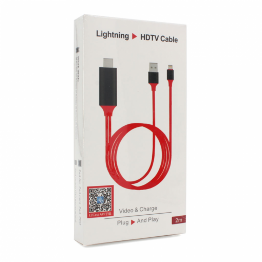 Kabl lightning na HDMI USB 2m crveni - Image 3