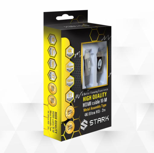 Kabl STARK HDMI M-M pozlacen 4K metalno kuciste 2m - Image 2